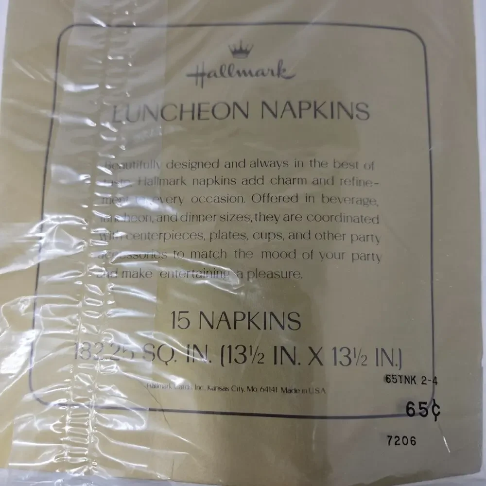 Hallmark Thanksgiving Luncheon Napkins Vintage 75 Napkins 5 Packs 65TNK 2-4